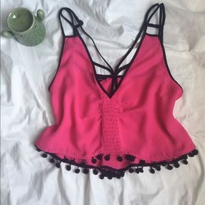 TODAY ONLY bebe pom pom crop top
